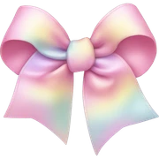 pastel bow sticker