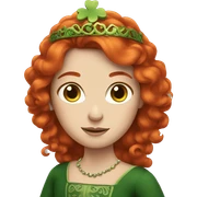 irish princess with red hair sticker