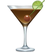 Martini in a tall glass make it brown  sticker