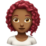girl with burgundy hair sticker