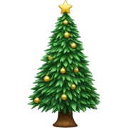 realistic christmas tree sticker