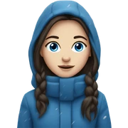 Blue-eyed brunette in a snowstorm  sticker