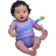 barefoot black-haired girl portrait sticker