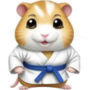 Cute girl hamster in a judo gi sticker