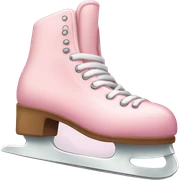 pastel pink ice skates sticker