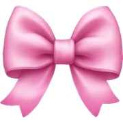 Puffy pink bow sticker