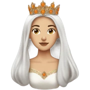 Hurrem Sultan 1 face with orange wavy hair long hair and crown  sticker