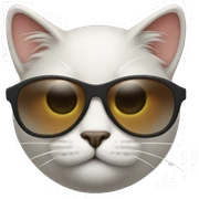 Cat with sunglasses sticker