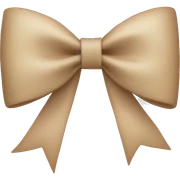 Beige bow sticker