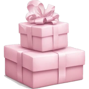 Light pink Christmas gifts under a white Christmas tree  sticker