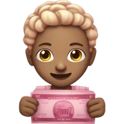 Cute pink money  sticker