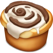 Cinnamon roll with hot chocolate sticker