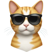 Cat with sunglasses sticker