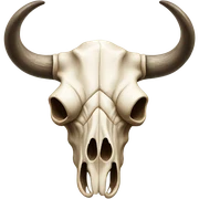 Western cow skull sticker