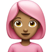 pink girl split sticker