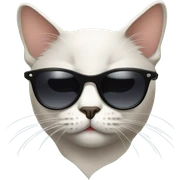 Cat with sunglasses sticker