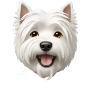 One White westies  sticker
