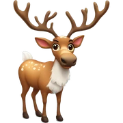 sassy flamboyant reindeer sticker