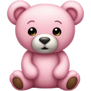 Pink teddy bear sticker