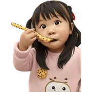 girls enjoying snacks by tree sticker