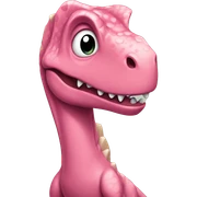 dinosaurio rosado sticker