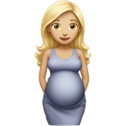 Blonde pregnant woman  sticker