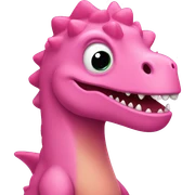 pink dinosaur sticker