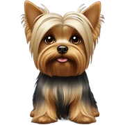 Yorkie con moño  sticker