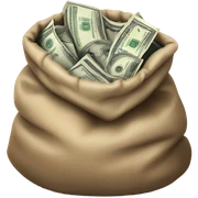 a bag of money sticker