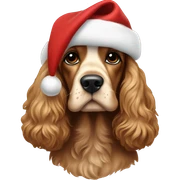 cocker spaniel christmas  sticker