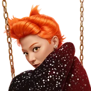girl with red hair jewelry sticker
