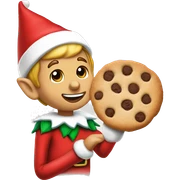 Elf on the shelf eating a cookie’ sticker