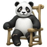 Panda at an slee sticker