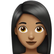 Female black hair sticker