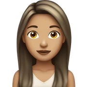 Brunette girl with blonde highlights  sticker