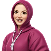 smiling girl in hood sticker