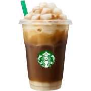 Starbuck ice coffee with ice cubes sticker