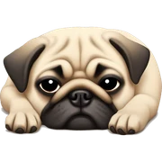 Pug sleeping sticker