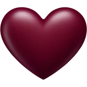 burgundy heart sticker