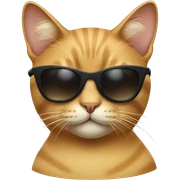 Cat with sunglasses sticker