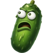 Angry pickle sticker