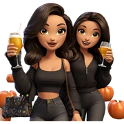 friends enjoying a casual drink sticker