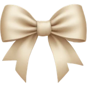 Beige bow sticker