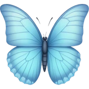 pastel blue butterfly sticker