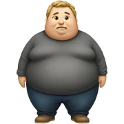 Fat person sticker
