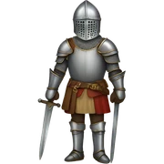medieval knight sticker
