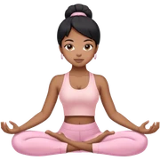 black girl yoga girl light pink clothes straight hair sticker