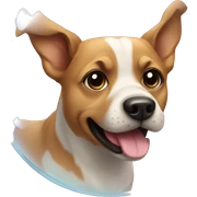 a dog in a Bubble batch sticker