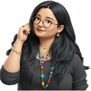 girl with glasses and jewelry sticker