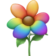 rainbow flower sticker